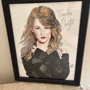 Framed Art Print Taylor Swift by Bernice Batoff